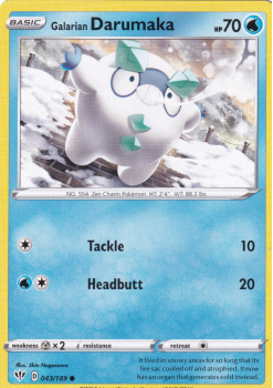 Galarian Darumaka : SWORD AND SHIELD - DARKNESS ABLAZE 043/189 - Pokemon Single Card