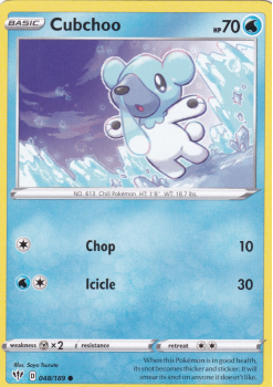 Cubchoo : SWORD AND SHIELD - DARKNESS ABLAZE 048/189 - Pokemon Single Card