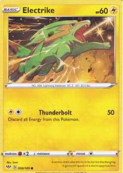 Electrike : SWORD AND SHIELD - DARKNESS ABLAZE 058/189 - Pokemon Single Card