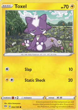 Toxel : SWORD AND SHIELD - DARKNESS ABLAZE 062/189 - Pokemon Single Card