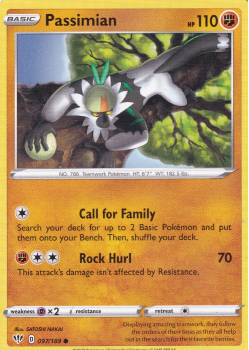 Passimian : SWORD AND SHIELD - DARKNESS ABLAZE 097/189 - Pokemon Single Card