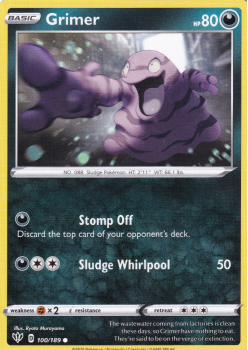 Grimer : SWORD AND SHIELD - DARKNESS ABLAZE 100/189 - Pokemon Single Card