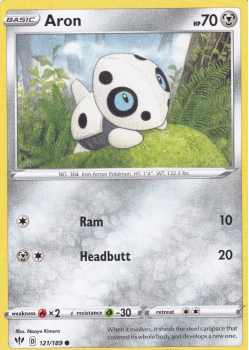 Aron : SWORD AND SHIELD - DARKNESS ABLAZE 121/189 - Pokemon Single Card