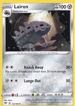 Lairon : SWORD AND SHIELD - DARKNESS ABLAZE 122/189 - Pokemon Single Card