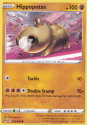 Hippopotas (REVERSE HOLO) : SWORD AND SHIELD - DARKNESS ABLAZE 093/189 - Pokemon Single Card - Image 2