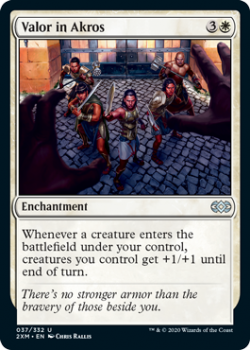 Valor in Akros (FOIL) : DOUBLE MASTERS 037/332 - Magic the Gathering Single Card