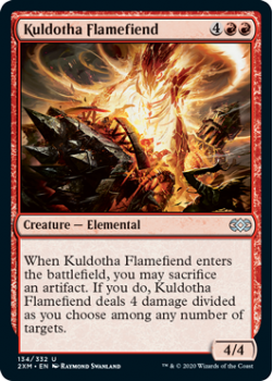 Kuldotha Flamefiend (FOIL) : DOUBLE MASTERS 134/332 - Magic the Gathering Single Card