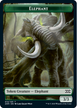 Elephant (TOKEN) : DOUBLE MASTERS Token 14/031 - Magic the Gathering Single Card