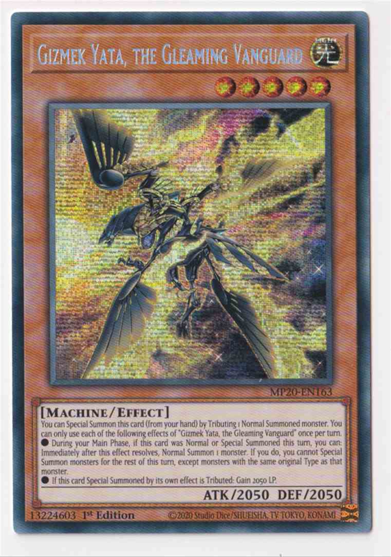 Gizmek Yata, the Gleaming Vanguard (Prismatic Secret Rare) : MP20-EN163 -  Yu-Gi-Oh! Single Card