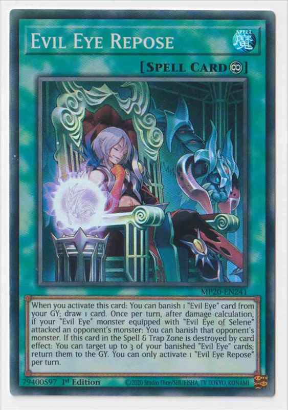 Evil Eye Repose (Super Rare) : MP20-EN241 - Yu-Gi-Oh! Single Card Evil Eye Repose (Super Rare) : MP20-EN241 - Yu-Gi-Oh! Single Card