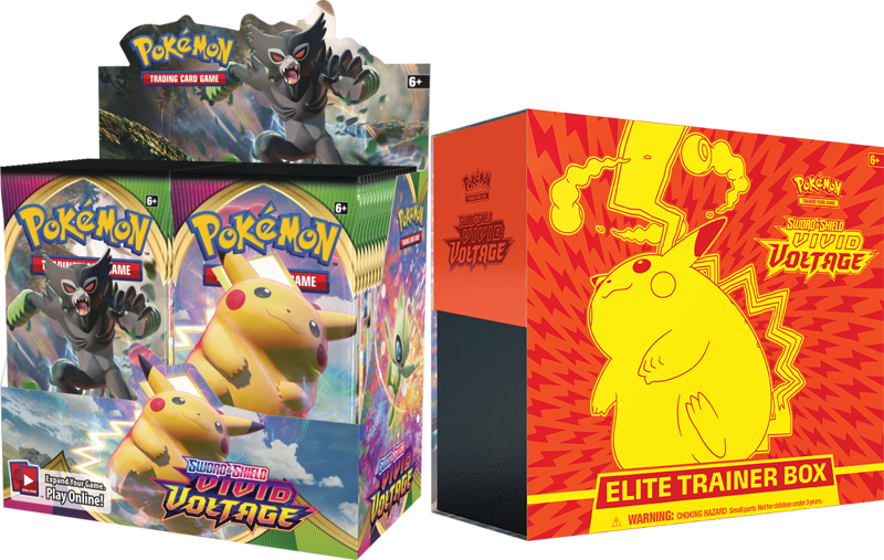 Pokemon Booster Box & Elite Trainer Box Combo : Sword and Shield Vivid Voltage Pokemon Booster Box & Elite Trainer Box Combo : Sword and Shield Vivid Voltage