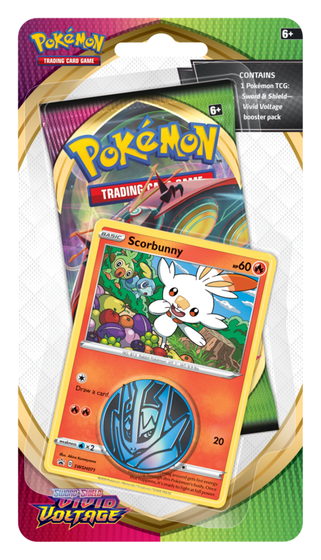 Pokemon Checklane Blister Pack (1 Pack with holo) : Scorbunny - Sword ...