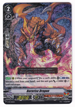 Cardfight!! Vanguard Promotional Card : V-PR/0155 Burnrise Dragon (Foil)