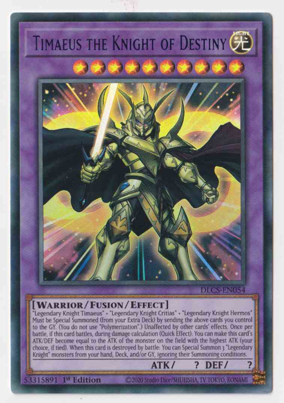 Timaeus Knight Timaeus the Knight of Destiny (Ultra Rare) (Blue) : DLCS-EN054 - Yu-Gi ...