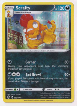 Scrafty : SWORD AND SHIELD - CHAMPION'S PATH 42/073 - Pokemon Single Card