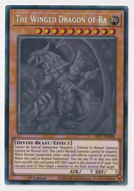 The Winged Dragon of Ra (Ghost Rare) : LED7-EN000 - Yu-Gi-Oh! Single Card The Winged Dragon of Ra (Ghost Rare) : LED7-EN000 - Yu-Gi-Oh! Single Card