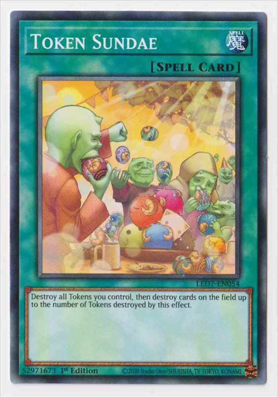 token spell cards yugioh OneTime Passcode - MP18-EN141 Rare Single Cards Token Sundae (Common) : LED7-EN054