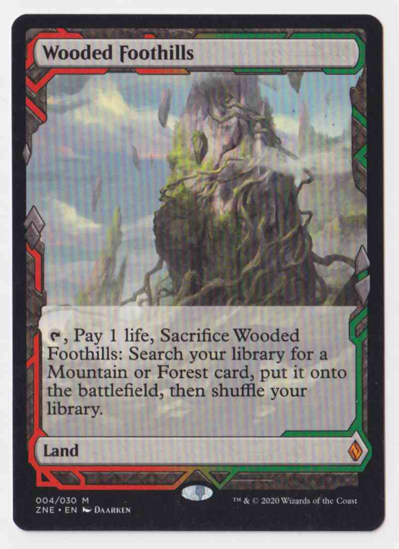 送料無料 MTG EXP 英語版 Wooded Foothills 樹木茂る山麓 Foil