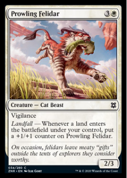 Prowling Felidar : ZENDIKAR RISING 034/280 - Magic the Gathering Single Card