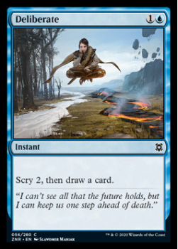 Deliberate (FOIL) : ZENDIKAR RISING 056/280 - Magic the Gathering Single Card
