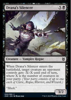 Drana's Silencer : ZENDIKAR RISING 099/280 - Magic the Gathering Single Card