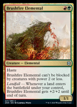 Brushfire Elemental : ZENDIKAR RISING 221/280 - Magic the Gathering Single Card