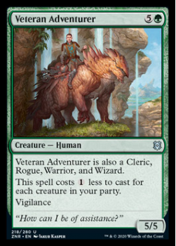 Veteran Adventurer : ZENDIKAR RISING 218/280 - Magic the Gathering Single Card