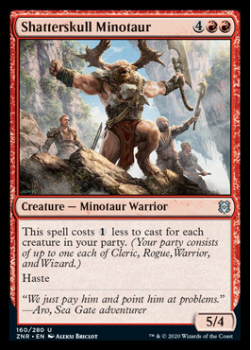Shatterskull Minotaur : ZENDIKAR RISING 160/280 - Magic the Gathering Single Card