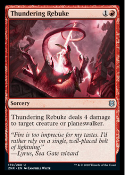 Thundering Rebuke : ZENDIKAR RISING 170/280 - Magic the Gathering Single Card