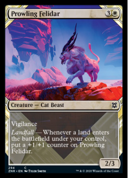 Prowling Felidar (Showcase) : ZENDIKAR RISING 294 - Magic the Gathering Single Card