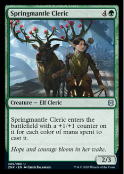 Springmantle Cleric : ZENDIKAR RISING 205/280 - Magic the Gathering Single Card
