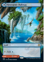 Riverglide Pathway / Lavaglide Pathway (BORDERLESS) (FOIL) : ZENDIKAR RISING 289 - Magic the Gathering Single Card