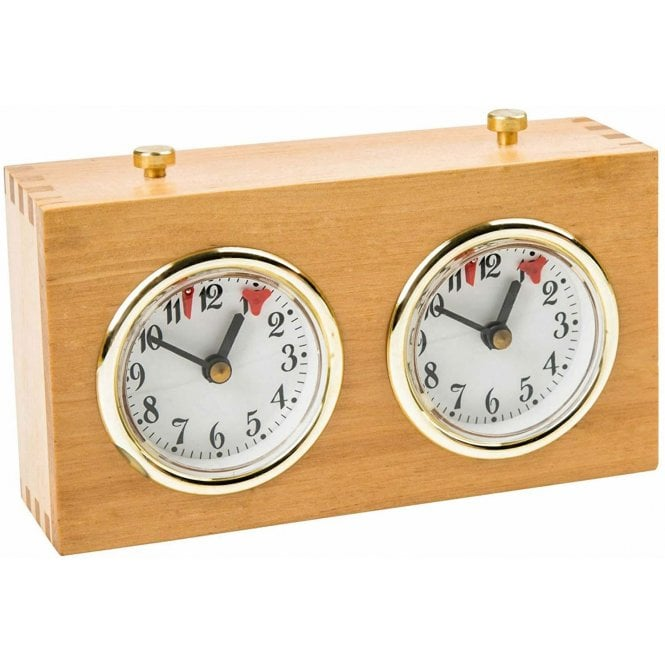 CNChess Analogue Chess Clock (Wood) Chaos Cards