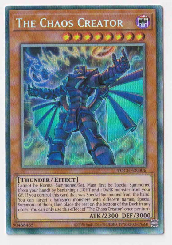 The Chaos Creator (Collector's Rare) : TOCH-EN006 - Yu-Gi-Oh! Single Card The Chaos Creator (Collector's Rare) : TOCH-EN006 - Yu-Gi-Oh! Single Card
