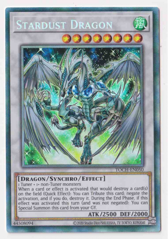 Yu-Gi-Oh! Stardust Dragon TOCH-EN050 Rare 1st Edition Trading Card