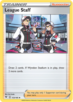 League Staff : SWORD AND SHIELD - VIVID VOLTAGE - 153/185 - Pokemon Single Card