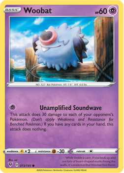 Woobat : SWORD AND SHIELD - VIVID VOLTAGE - 73/185 - Pokemon Single Card