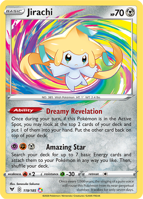 Jirachi - SWSH - Vivid Voltage - 119/185 - Pokemon Single Card
