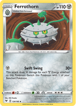 Ferrothorn : SWORD AND SHIELD - VIVID VOLTAGE - 124/185 - Pokemon Single Card