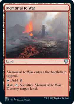 Memorial to War - COMMANDER LEGENDS - 486 - Magic the Gathering Single Card
