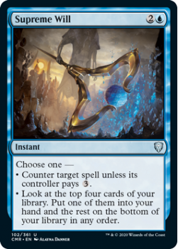 Supreme Will - COMMANDER LEGENDS - 102/361 - Magic the Gathering Single Card