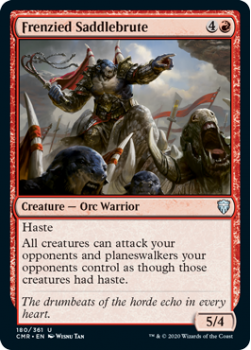 Frenzied Saddlebrute - COMMANDER LEGENDS - 180/361 - Magic the Gathering Single Card