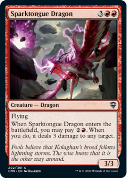 Sparktongue Dragon - COMMANDER LEGENDS - 202/361 - Magic the Gathering Single Card