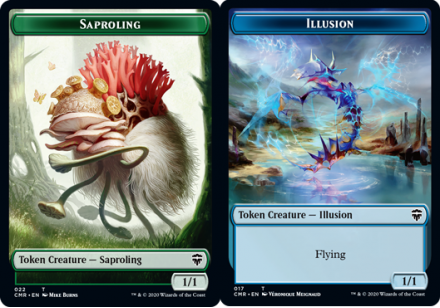 Saproling // Illusion (Double Sided Tokens) - COMMANDER LEGENDS - DST06 - Magic the Gathering Single Card