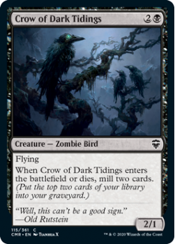 Crow of Dark Tidings - COMMANDER LEGENDS - 115/361 - Magic the Gathering Single Card