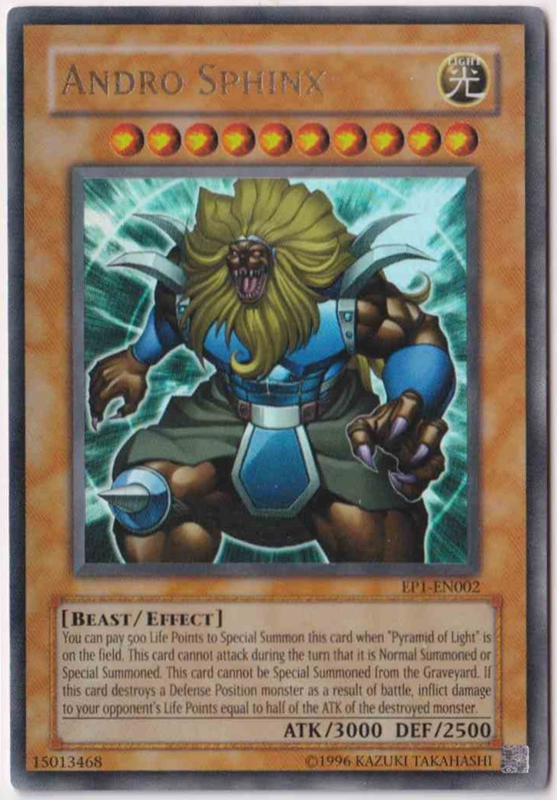Yu-Gi-Oh! Card EP1-EN002 Andro Sphinx (Ultra Rare) | Chaos Cards