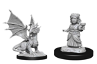 Dungeons & Dragons Nolzur's Marvellous Miniatures - Silver Dragon Wyrmling & Female Halfling - Image 2