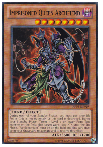 Imprisoned Queen Archfiend (Common) - AP03-EN019 - Yu-Gi-Oh! Single Card Imprisoned Queen Archfiend (Common) - AP03-EN019 - Yu-Gi-Oh! Single Card