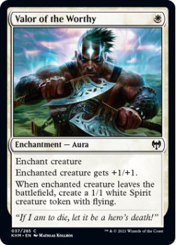 Valor of the Worthy - KALDHEIM - 037/285 - Magic the Gathering Single Card