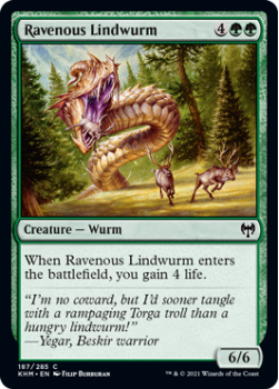 Ravenous Lindwurm - KALDHEIM - 187/285 - Magic the Gathering Single Card